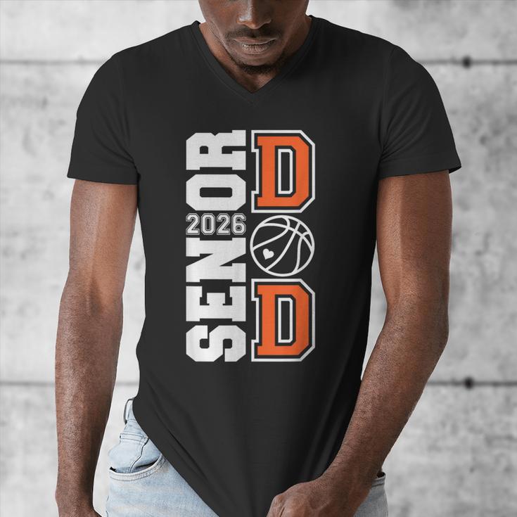 Proud Dad Of A 2026 Senior Graduate Basketball Senior 26 Men's V-Neck T-Shirt