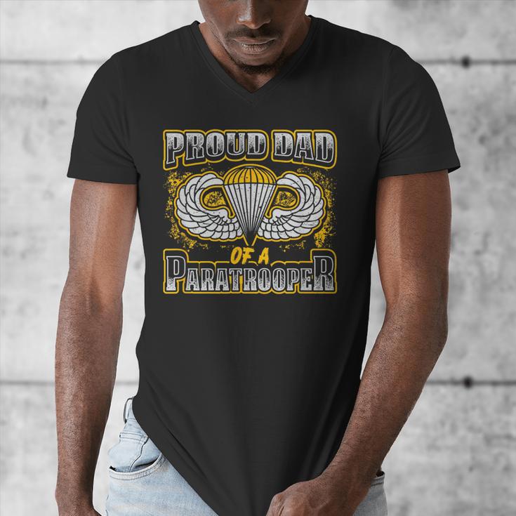 Proud Dad Of a Airborne Division Paratrooper Men's V-Neck T-Shirt