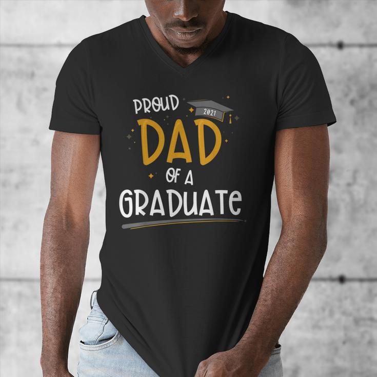 Proud Dad Of A Class Of 2021 Graduate Graduation Men's V-Neck T-Shirt