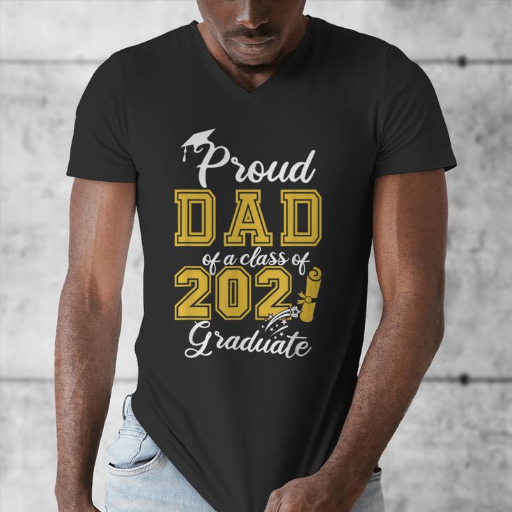 Proud Dad Of a Class Of 2021 Graduate Graduation Senior 2021 Men's V-Neck T-Shirt