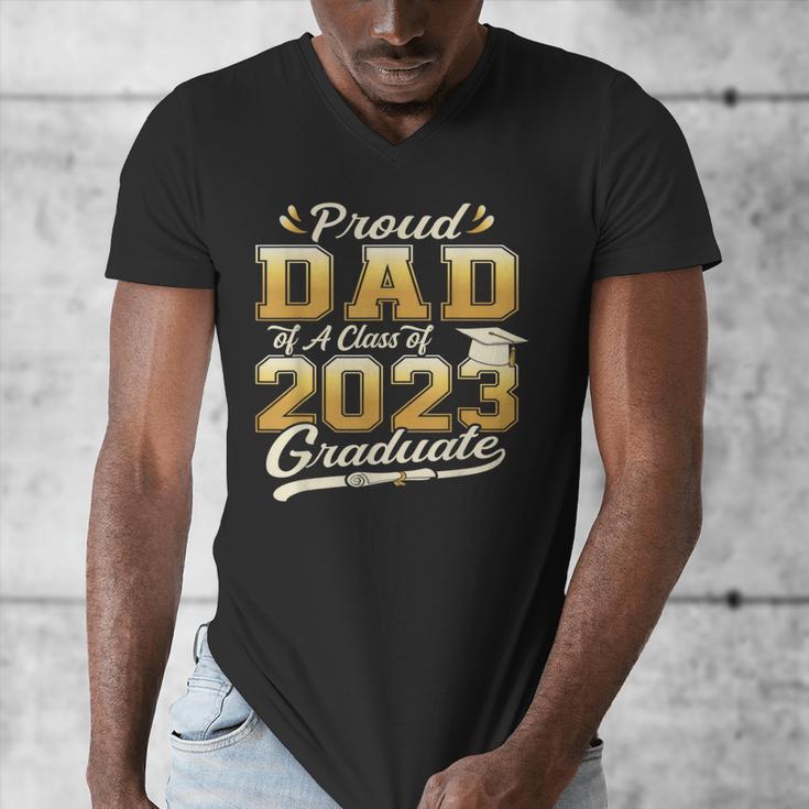 Proud Dad Of a Class Of 2023 Graduate Senior Graduation Men's V-Neck T-Shirt
