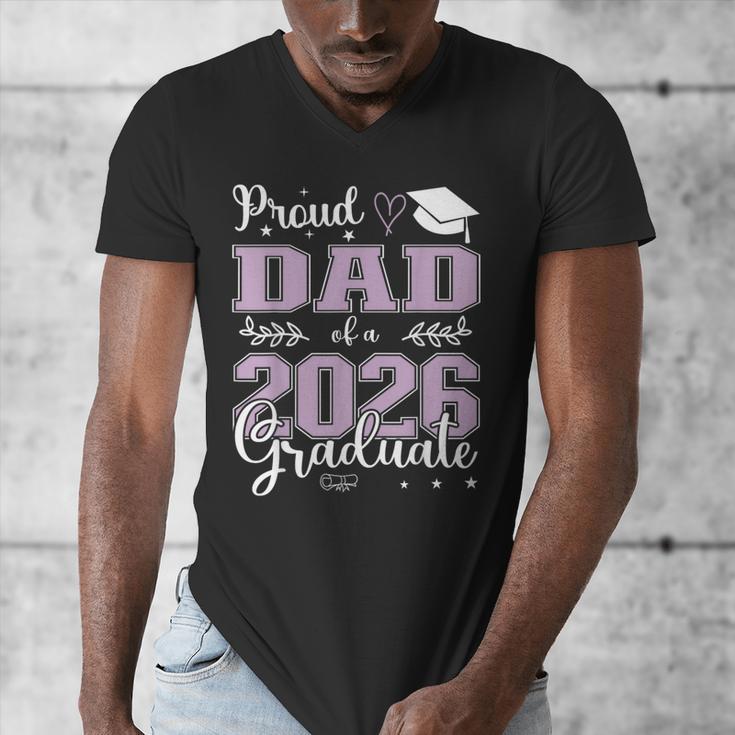 Proud Dad Of a Class Of 2026 Graduate For Graduation Men's V-Neck T-Shirt