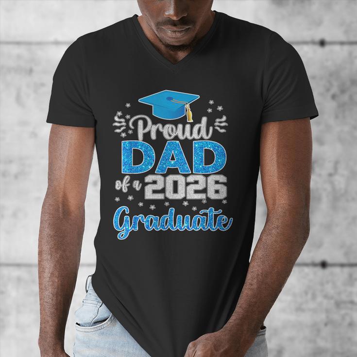 Proud Dad Of a Class Of 2026 Graduate Senior 2026 Men's V-Neck T-Shirt Proud Dad Of a Class Of 2026 Graduate Senior 2026 Men's V-Neck T-Shirt
