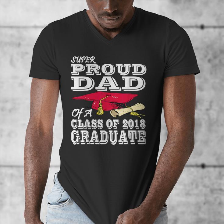 Proud Dad Graduation Shirt 2018 Graduate Tee Men's V-Neck T-Shirt