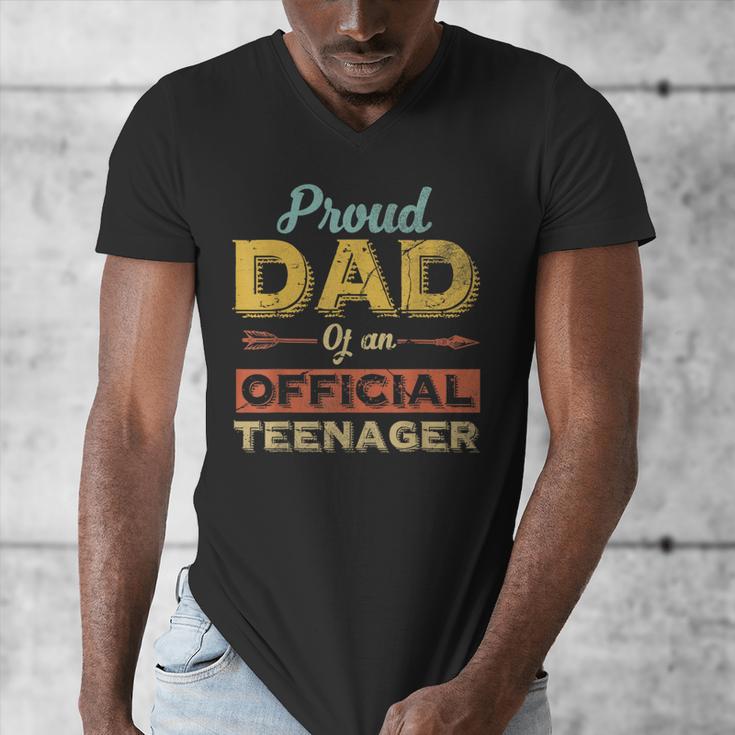 Proud Dad Of An Official Teenager 13th Birthday Son Daughter Men's V-Neck T-Shirt