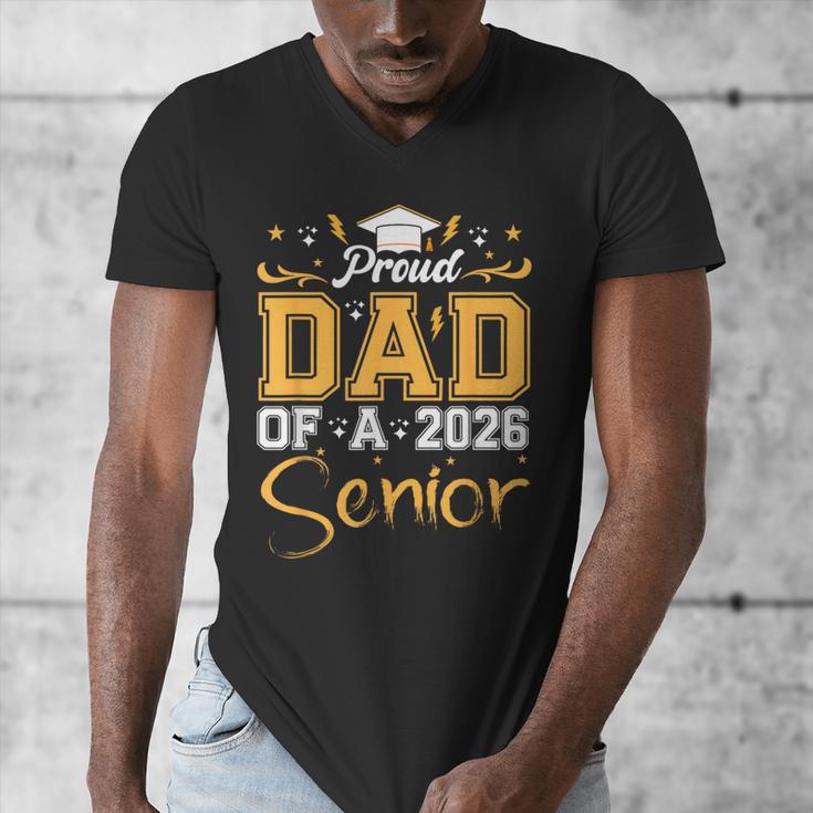 Proud Dad Of A Senior 2026 Class Of 2026 Graduate Men's V-Neck T-Shirt
