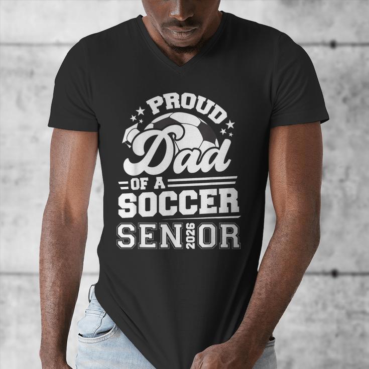 Proud Dad Of A Soccer Ball Senior Class Of 2026 Graduation Men's V-Neck T-Shirt