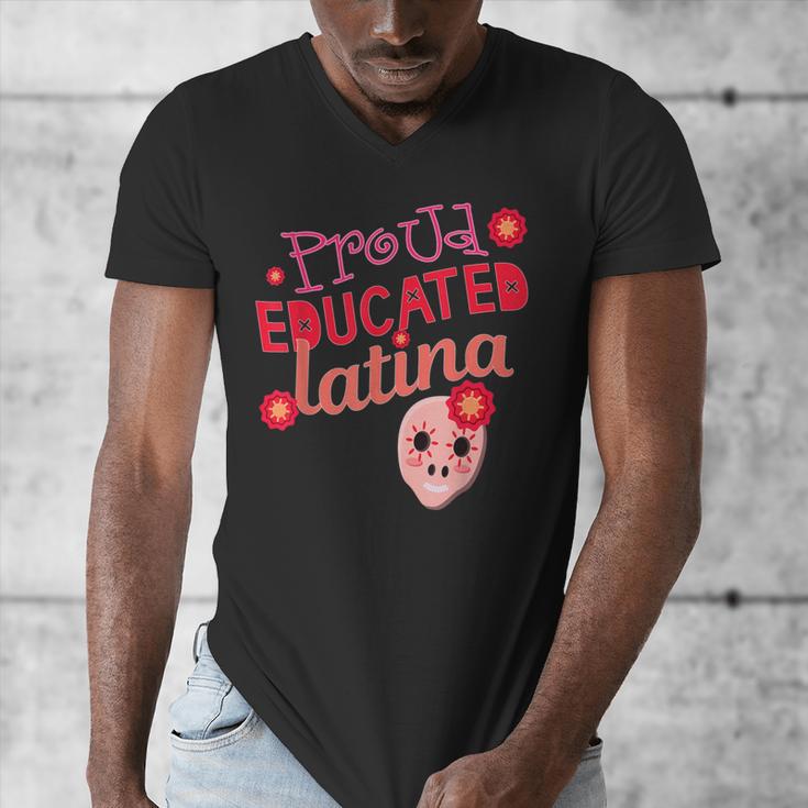 Proud Educated Latina Graduation Masters Degree PhD Men's V-Neck T-Shirt
