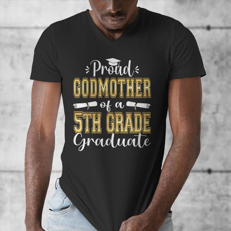 Proud Godmother Of 5th Grade Graduate 2023 Family Graduation Men's V-Neck T-Shirt