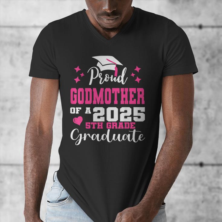 Proud Godmother Of 5th Grade Graduate 2025 Family Graduation Men's V-Neck T-Shirt