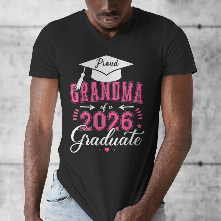 Proud Grandma Of a Class Of 2026 Graduate For Graduation Men's V-Neck T-Shirt