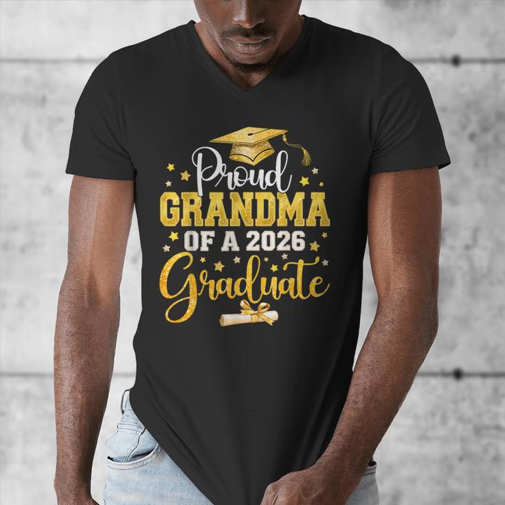 Proud Grandma Of A Class Of 2026 Graduate Senior Graduation Men's V-Neck T-Shirt
