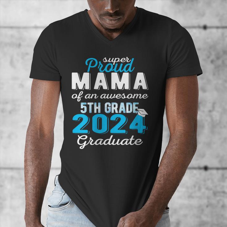 Proud Mama Of 5th Grade Graduate 2024 Elementary Graduation Men's V-Neck T-Shirt