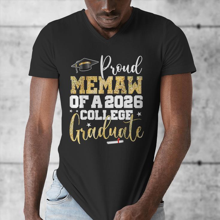 Proud Memaw Of 2026 Graduate College Graduation Men's V-Neck T-Shirt