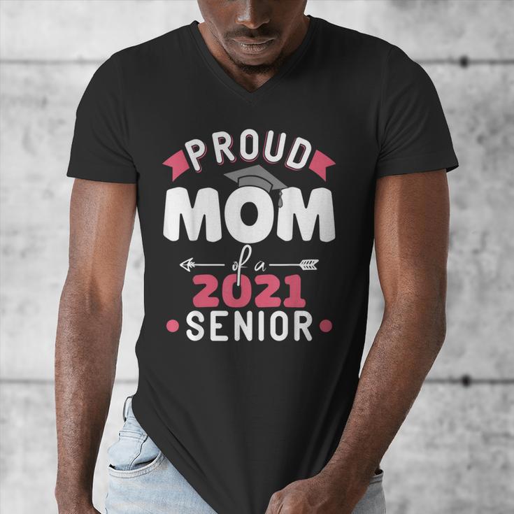 Proud Mom Of a 2021 Senior Year School Graduation Party Men's V-Neck T-Shirt