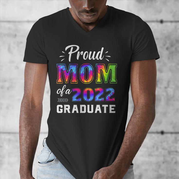 Proud Mom Of a 2022 Graduate Matching Tie Dye Graduation Men's V-Neck T-Shirt