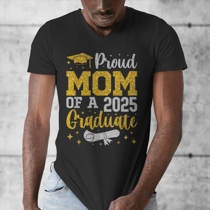 Proud Mom Of A 2025 Graduate Senior Class Of 2025 Graduation Men's V-Neck T-Shirt