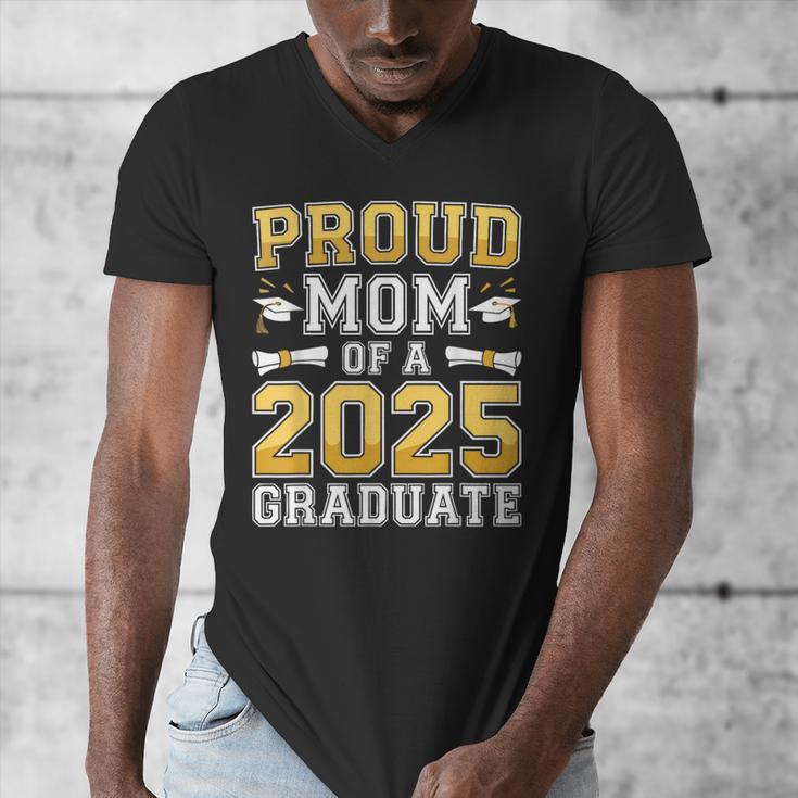 Proud Mom Of A 2025 Graduate Shirt Class Of 2025 Graduation Men's V-Neck T-Shirt
