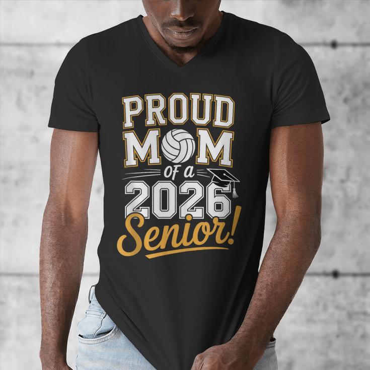 Proud Mom Of a 2026 Senior Volleyball Graduation Men's V-Neck T-Shirt