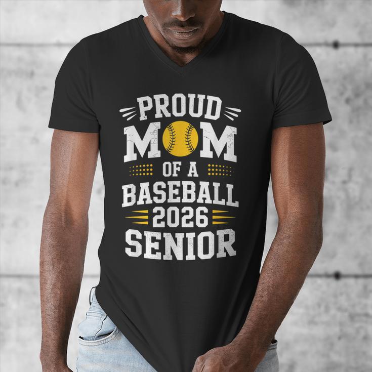 Proud Mom Of Baseball Senior 2026 Graduation Men's V-Neck T-Shirt