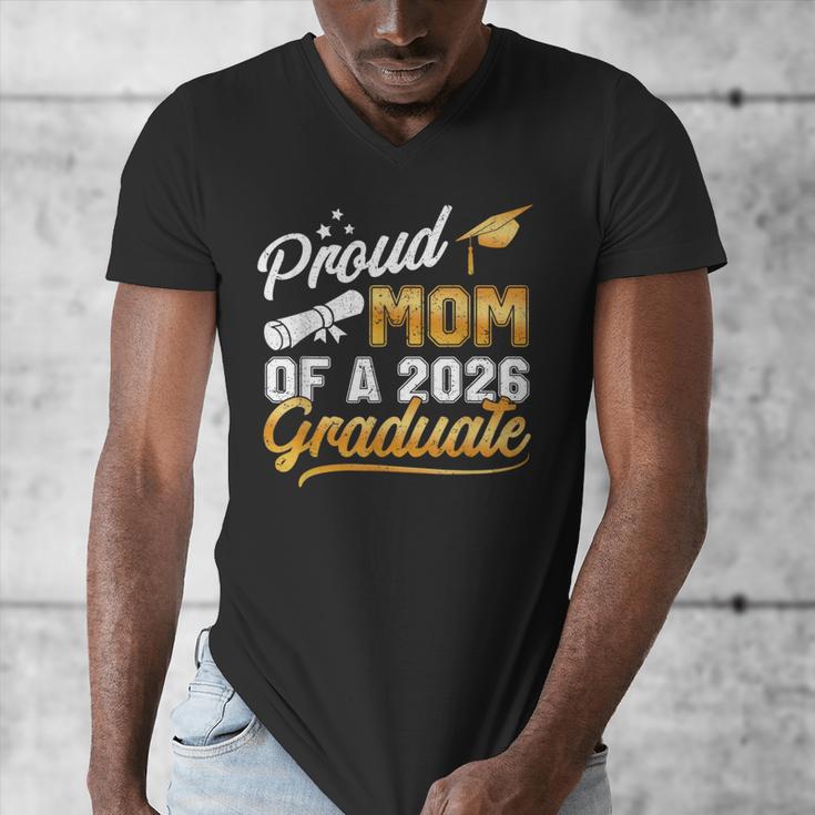 Proud Mom Of A Class Of 2026 Graduate Senior 2026 Graduation Men's V-Neck T-Shirt