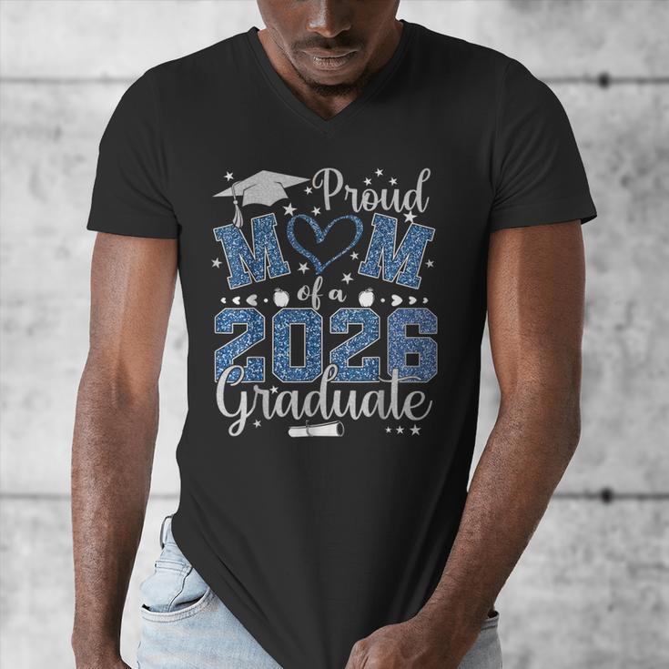 Proud Mom Of a Class Of 2026 Graduate Senior Graduation Men's V-Neck T-Shirt