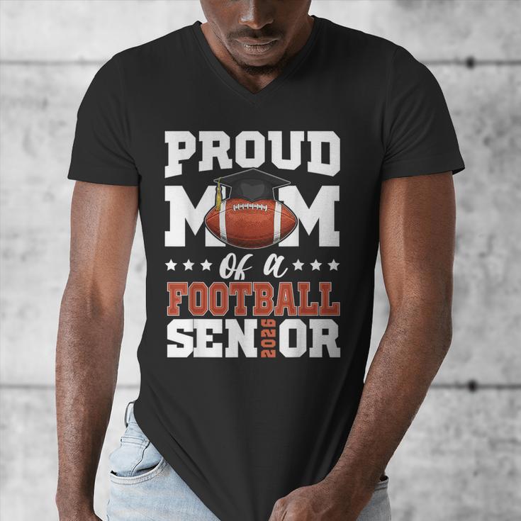 Proud Mom Of a Football Senior 2026 Graduation Gifts Men's V-Neck T-Shirt