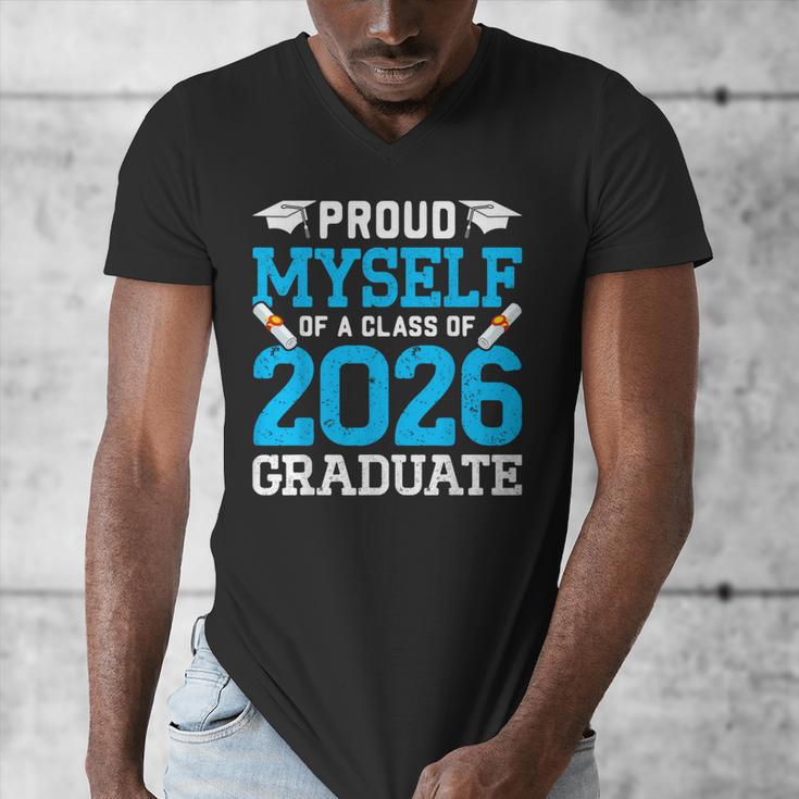 Proud Myself Of A Class Of 2026 Graduate Senior Graduation Men's V-Neck T-Shirt