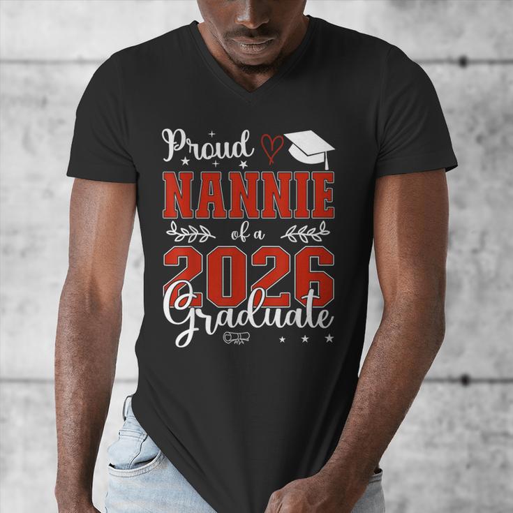Proud Nannie Of A Class Of 2026 Graduate Senior Graduation Men's V-Neck T-Shirt