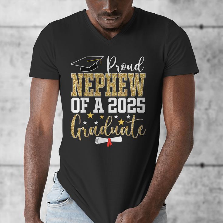 Proud Nephew Of A 2025 Graduate Nephew Graduation 2025 Men's V-Neck T-Shirt
