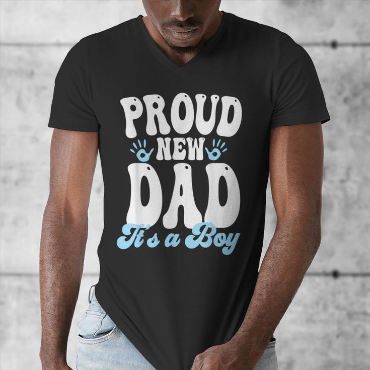 Proud New Dad It's A Boy Father To Be Soon To Be Dad Men's V-Neck T-Shirt