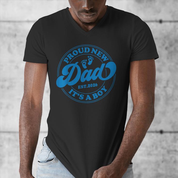 Proud New Daddy It's A Boy Dad To Be 1st Time Father Men's V-Neck T-Shirt