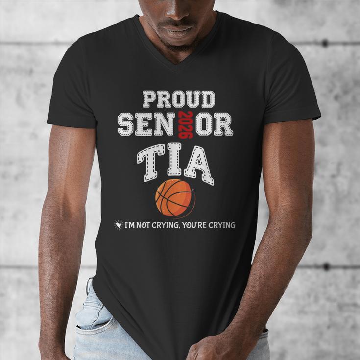 Proud Senior Tia 2026 Graduation Basketball Player Men's V-Neck T-Shirt