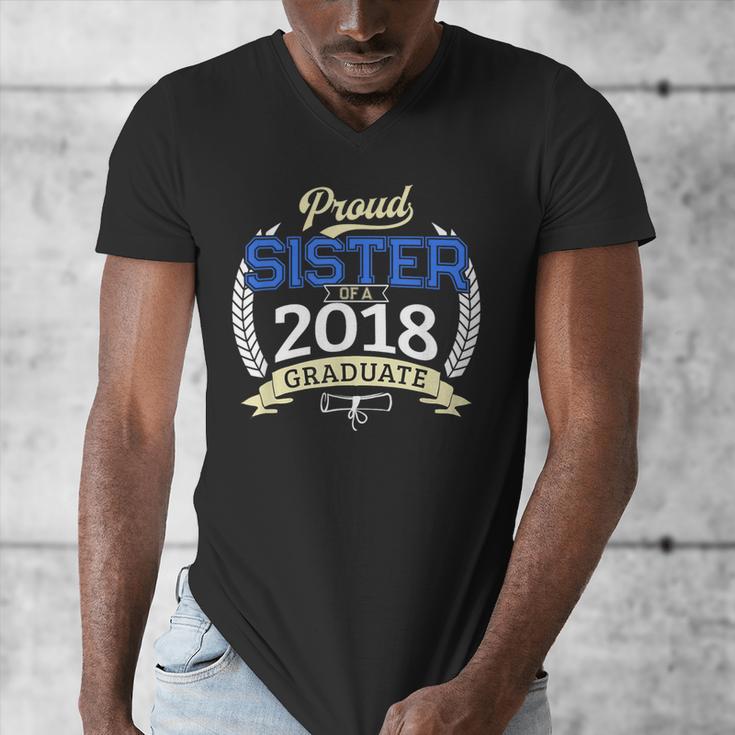 Proud Sister Of 2018 Graduate Shirt Graduation Grad Men's V-Neck T-Shirt