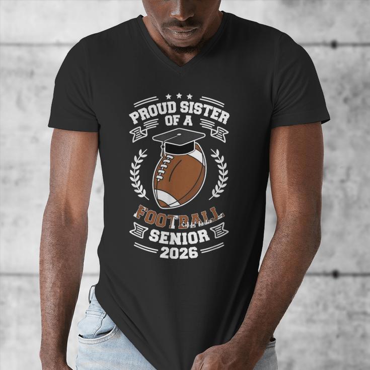 Proud Sister Of a 2026 Football Senior Graduation Men's V-Neck T-Shirt