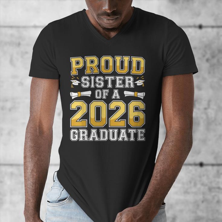Proud Sister Of A 2026 Graduate Shirt Class 2026 Graduation Men's V-Neck T-Shirt