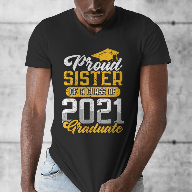 Proud Sister Of a Class Of 2021 Graduate Senior Graduation Men's V-Neck T-Shirt