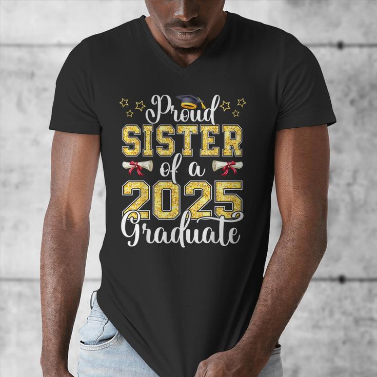 Proud Sister Of A Class Of 2025 Graduate Senior Graduation Men's V-Neck T-Shirt