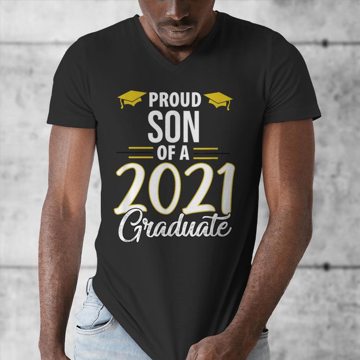 Proud Son Of A 2021 Graduate Graduation Clothes MBA PhD Men's V-Neck T-Shirt