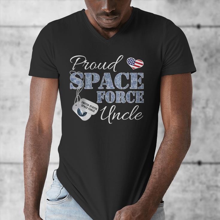 Proud Space Force Uncle Space Force Graduation Tee Men's V-Neck T-Shirt