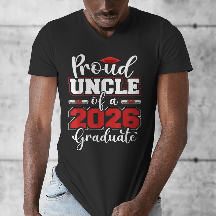 Proud Uncle Of A 2026 Graduate Senior Family Graduation Men's V-Neck T-Shirt