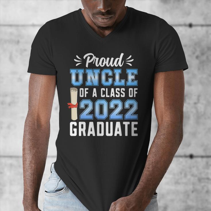 Proud Uncle Of A Class Of 2022 Graduate 22 Senior Graduation Men's V-Neck T-Shirt