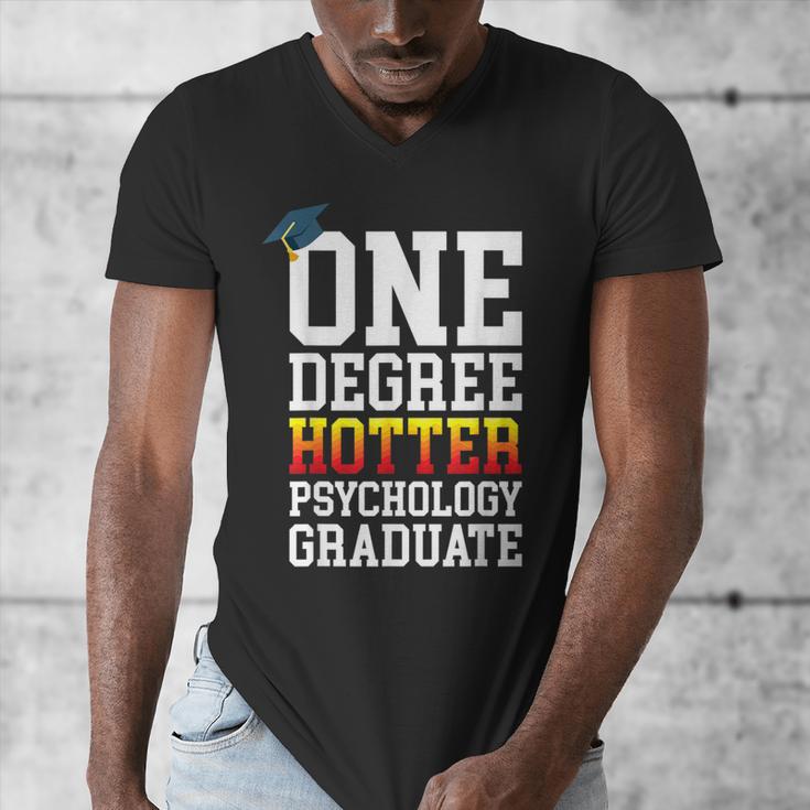 Psychology Graduation Shirt Hotter By One Degree University Men's V-Neck T-Shirt