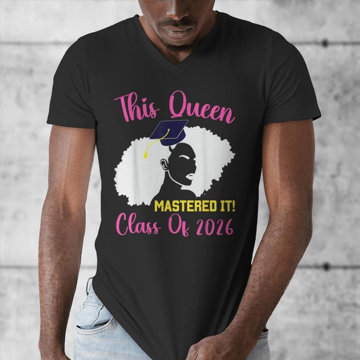 This Queen Mastered It Masters Graduation Class Of 2026 Men's V-Neck T-Shirt