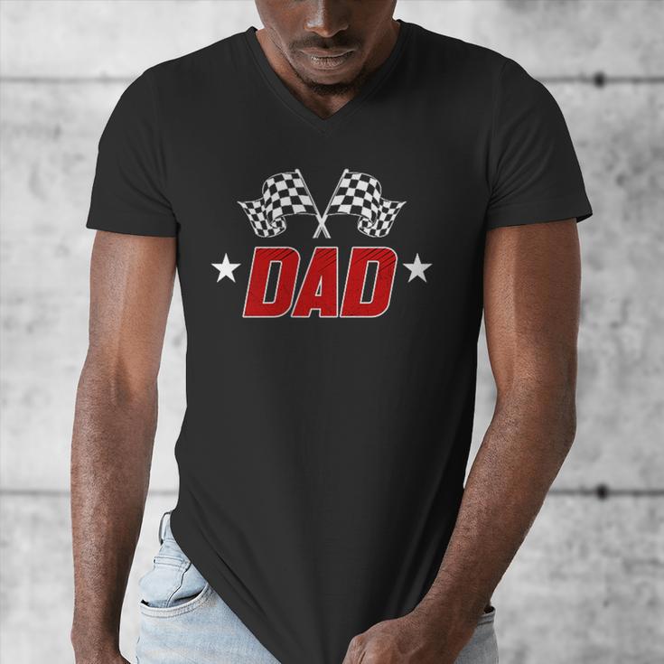 Racing Birthday Boy Race Car Dad Family Matching Men's V-Neck T-Shirt