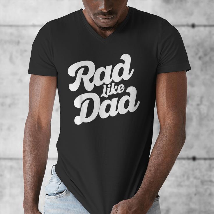 Rad Like Dad Kids Fathers Day Men's V-Neck T-Shirt