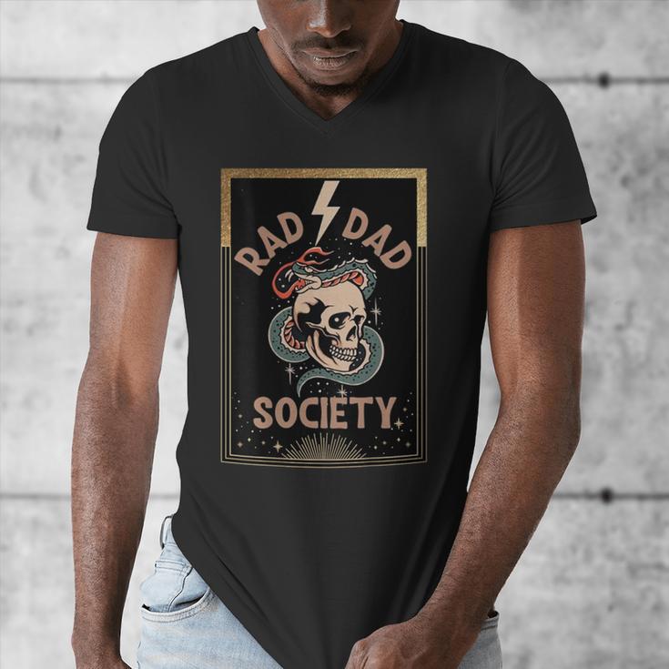 Rad Dad Society Cool Dad Club Dad Life Tee Fathers Day Men's V-Neck T-Shirt