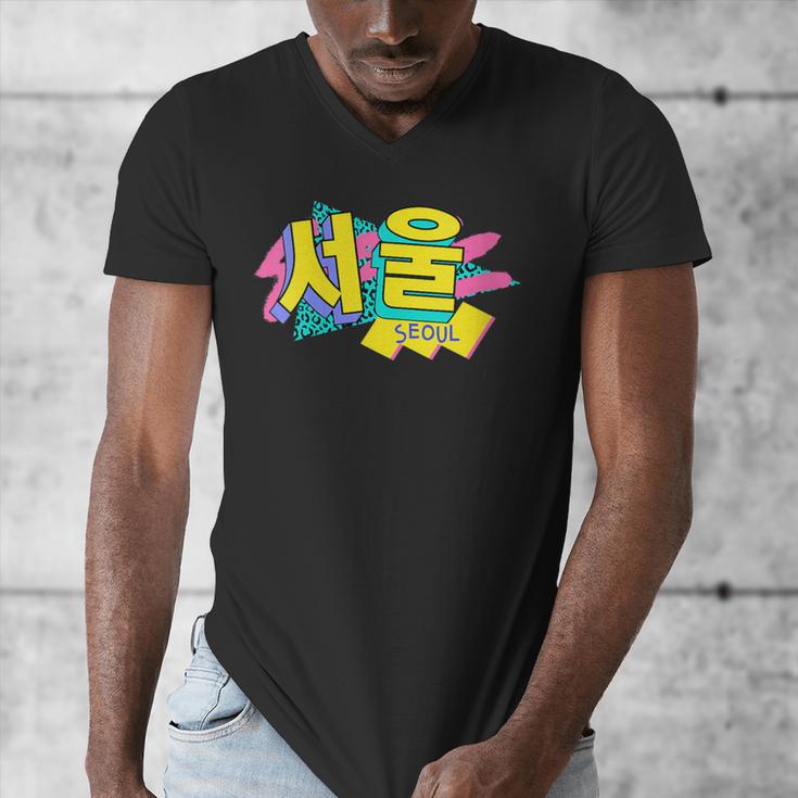 Rad Retro Seoul 90s Style Vintage South Korea 90s Nostalgia Men's V-Neck T-Shirt Rad Retro Seoul 90s Style Vintage South Korea 90s Nostalgia Men's V-Neck T-Shirt
