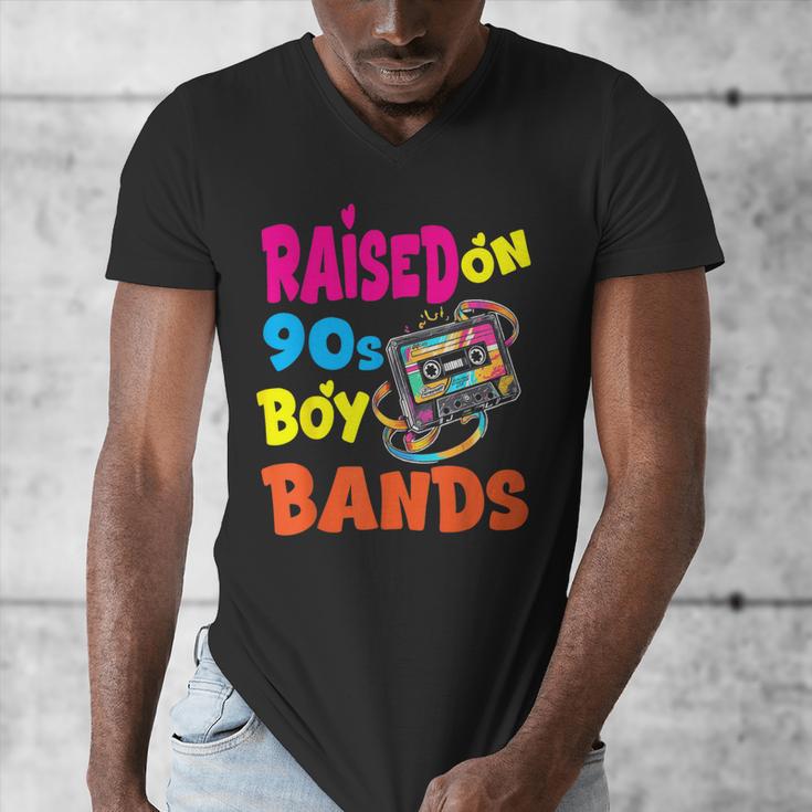 Raised On 90s Boy Bands Nostalgia Love Women Men Men's V-Neck T-Shirt