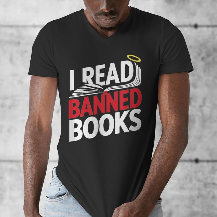 I Read Banned Books Defiant And Bold Men's V-Neck T-Shirt